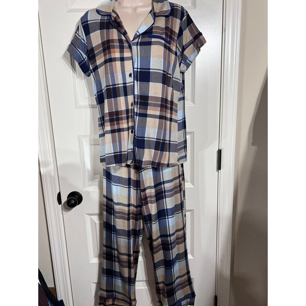 Hale Bob Plaid Pajama Set / Sleepwear, Women's Size XS, - Picture 2 of 8